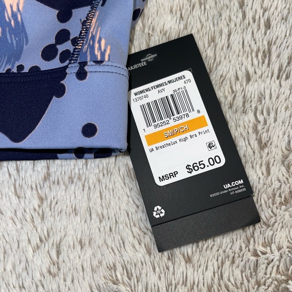 Under Armour UA Breathelux High Bra Print Small - Picture 3 of 7